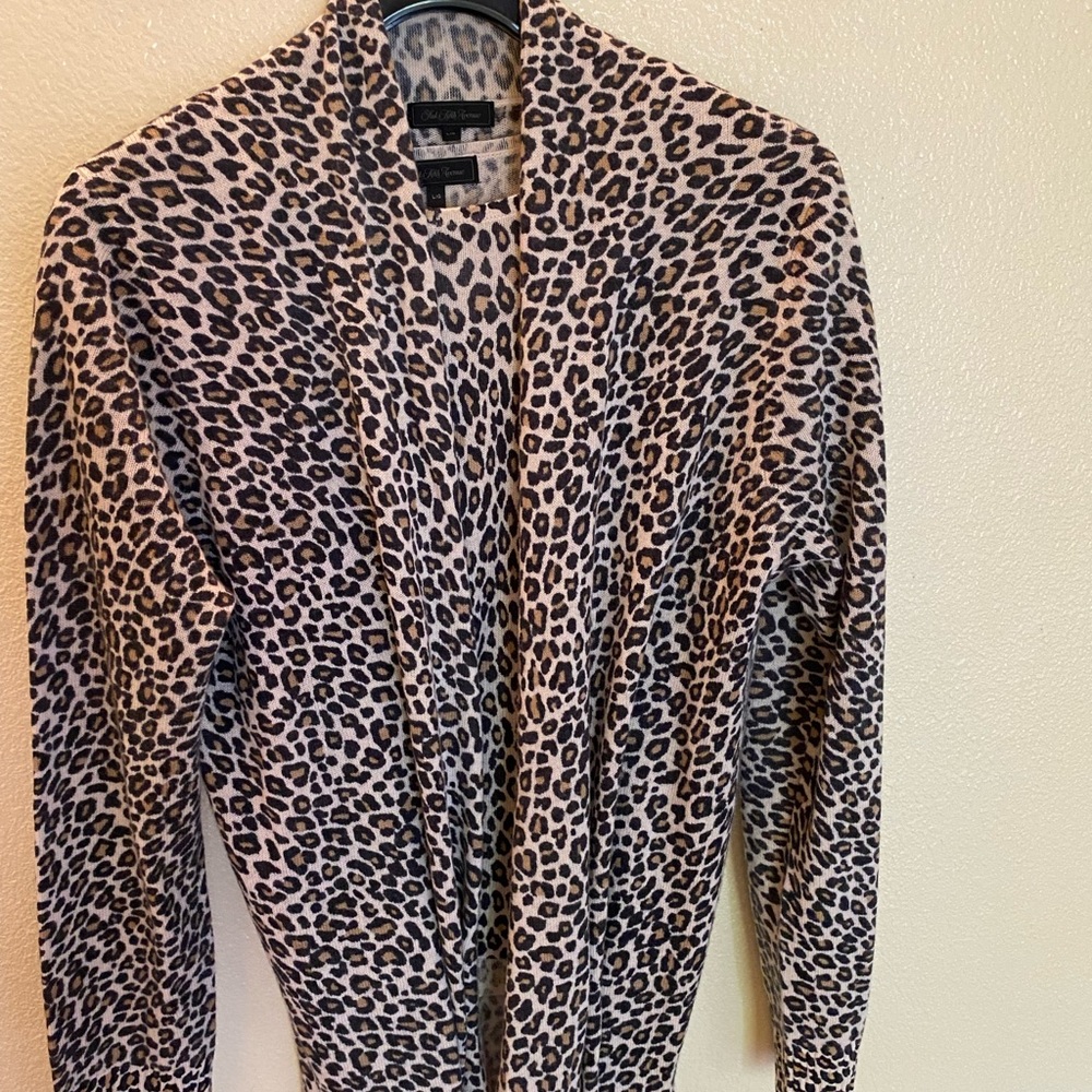 Leopard Spot pattern Cashmere Sweater Set, Large